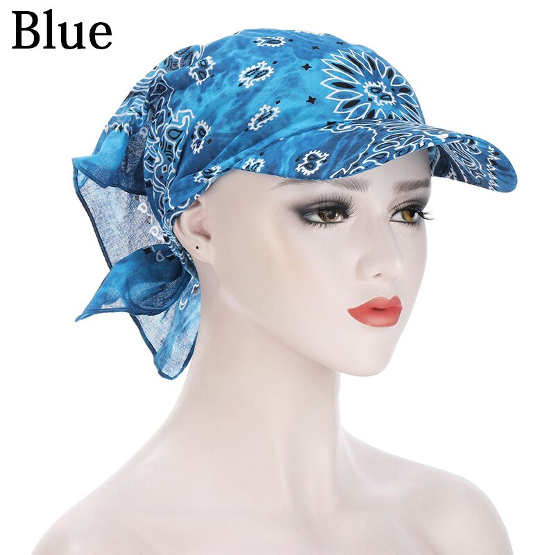 Sunscreen Hedging Cap Bandana Square Scarf Hats Printed Brim Baseball Caps Sunshade Hooded Scarf Headpiece Headscarf: 10