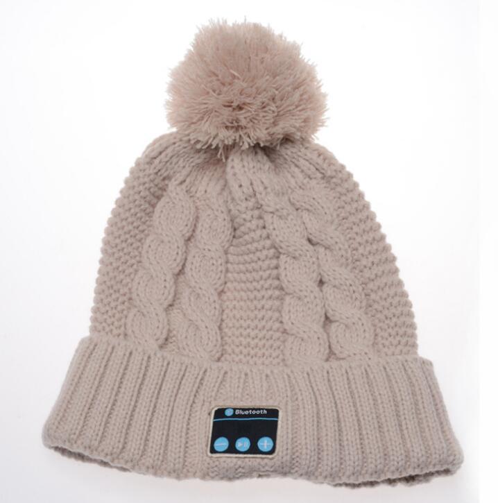 Trådløs bluetooth hovedtelefoner musik hat efterår vinter strikket hat kører hætter varme beanies vinter hat med højttaler til sport: 5