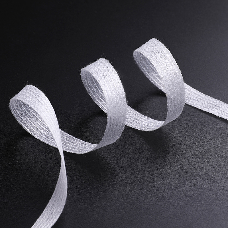 Zwart-wit eenzijdig gebonden stof voering strijken kleding zoom tape mesh voering DIY naaiaccessoires: Antiek Messing