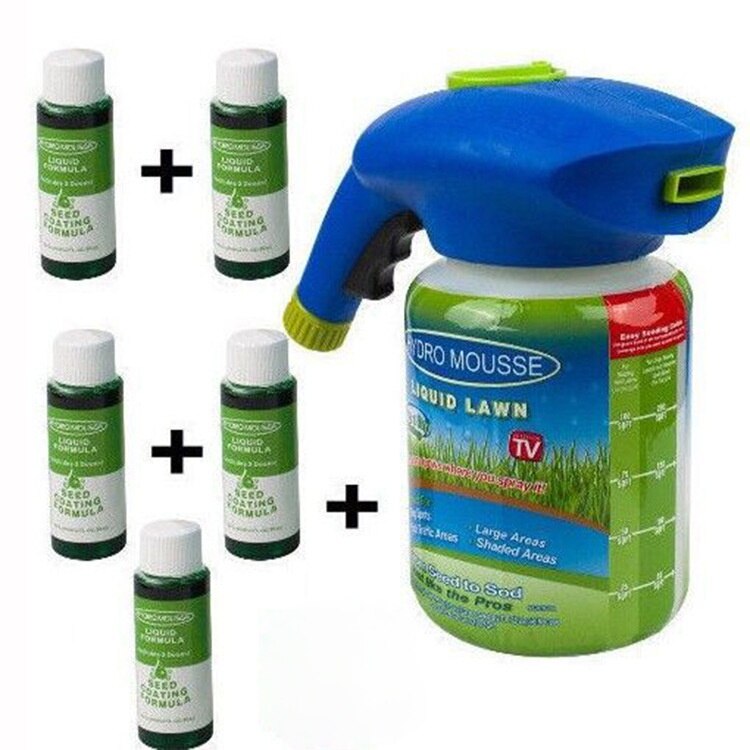 Neue Garten Samen Sprayer Kombination Flüssigkeit Rasen Samen Sprinkler System Gras Kunststoff Samen Sprayer Gießkanne Schnelle Einfach Spritzen: 5pcs X 1Sprayer