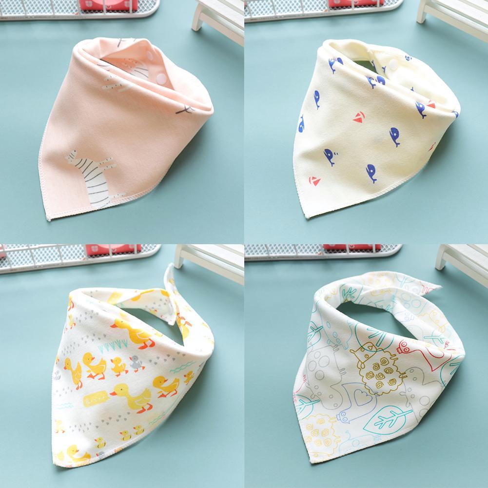 Slabbers Dubbele Katoen Slabbetjes Cartoon Animal Gedrukt Kleding Katoen Bib Handdoek Voeden Bandana Speeksel Patroon Schort V9u4
