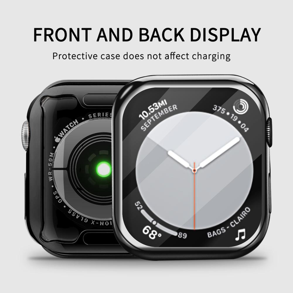 360 slankt urcover til apple watch case serie 5 4 3 2 1 42mm 38mm blød klar tpu skærmbeskytter til iwatch 44mm 40mm