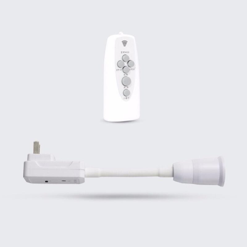 AKDSteel E27 LED Remote Control Plug Lamp Holder Light Base for Night Light Bedside Lamp (without Light Source)