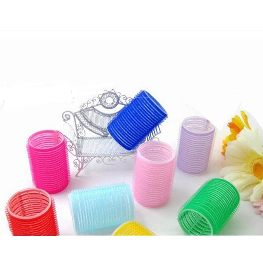 6Pcs Big Self Grip Hair Rollers Cling Any Size DIY Hair Curlers