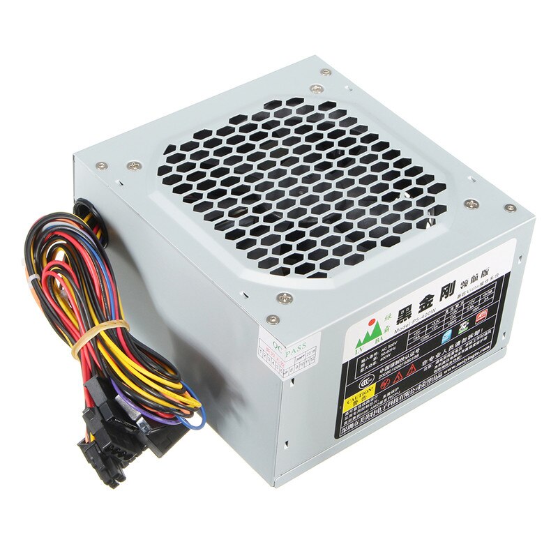 PC Computer Power Supply Computer PC CPU Power Supply 20+4-pin 120mm Fans ATX PCIE w/ SATA