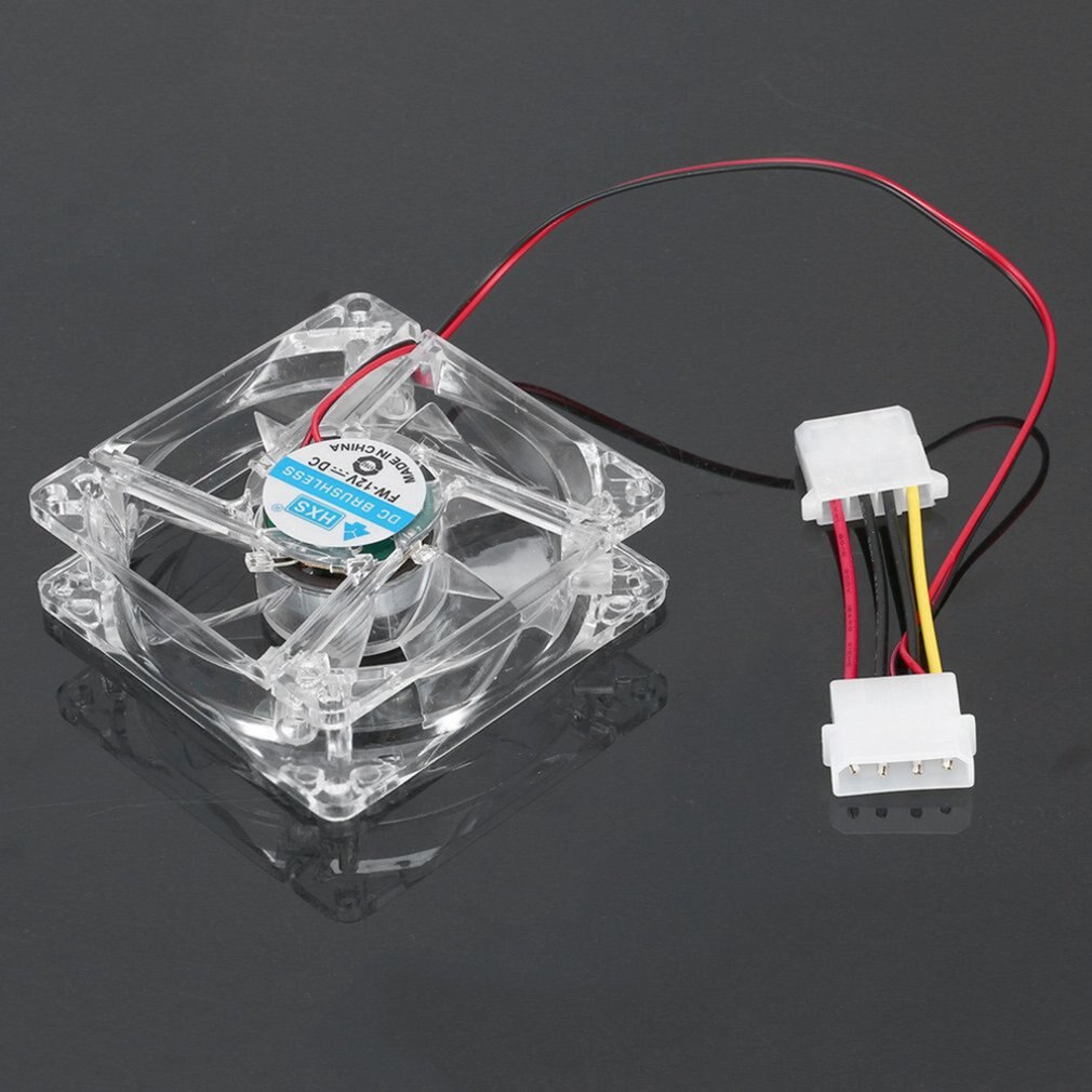 80mm Computer PC Fan With LED Silent Fan PC CPU Cooling Fan LED Luminous Chass CPU Cooler for Computer Case Cooling Fan Mod