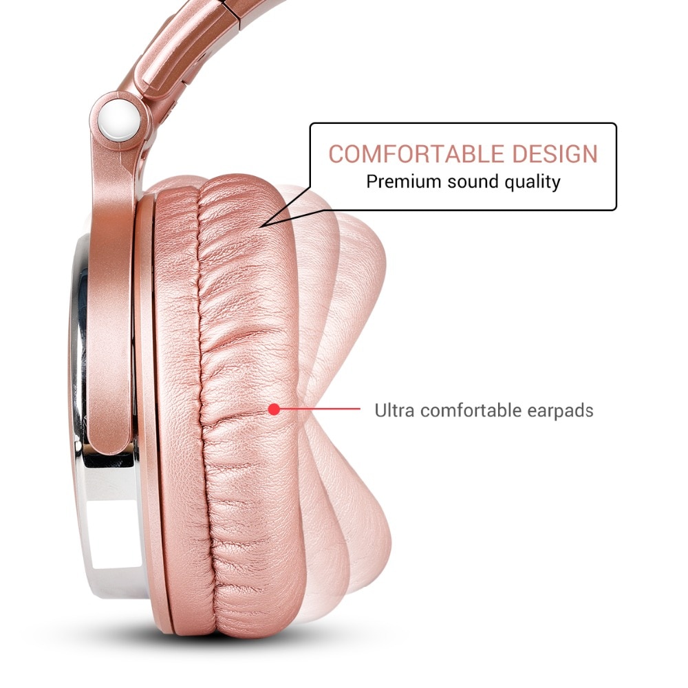 OneOdio Studio DJ filaire casque avec Microphone sur l'oreille HiFi moniteurs musique casque écouteur pour téléphone PC rose