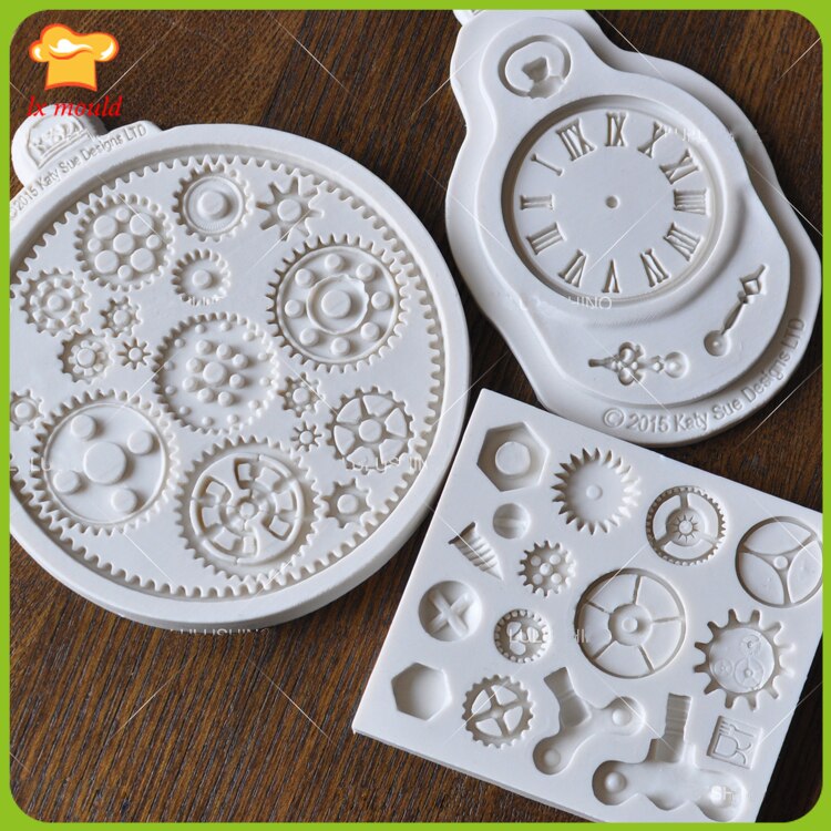 molde de silicona fondant de grado alimenticio molde de moldeo de silicona ritmo seco maquinaria Industrial elegir una variedad de temas herramientas para pasteles