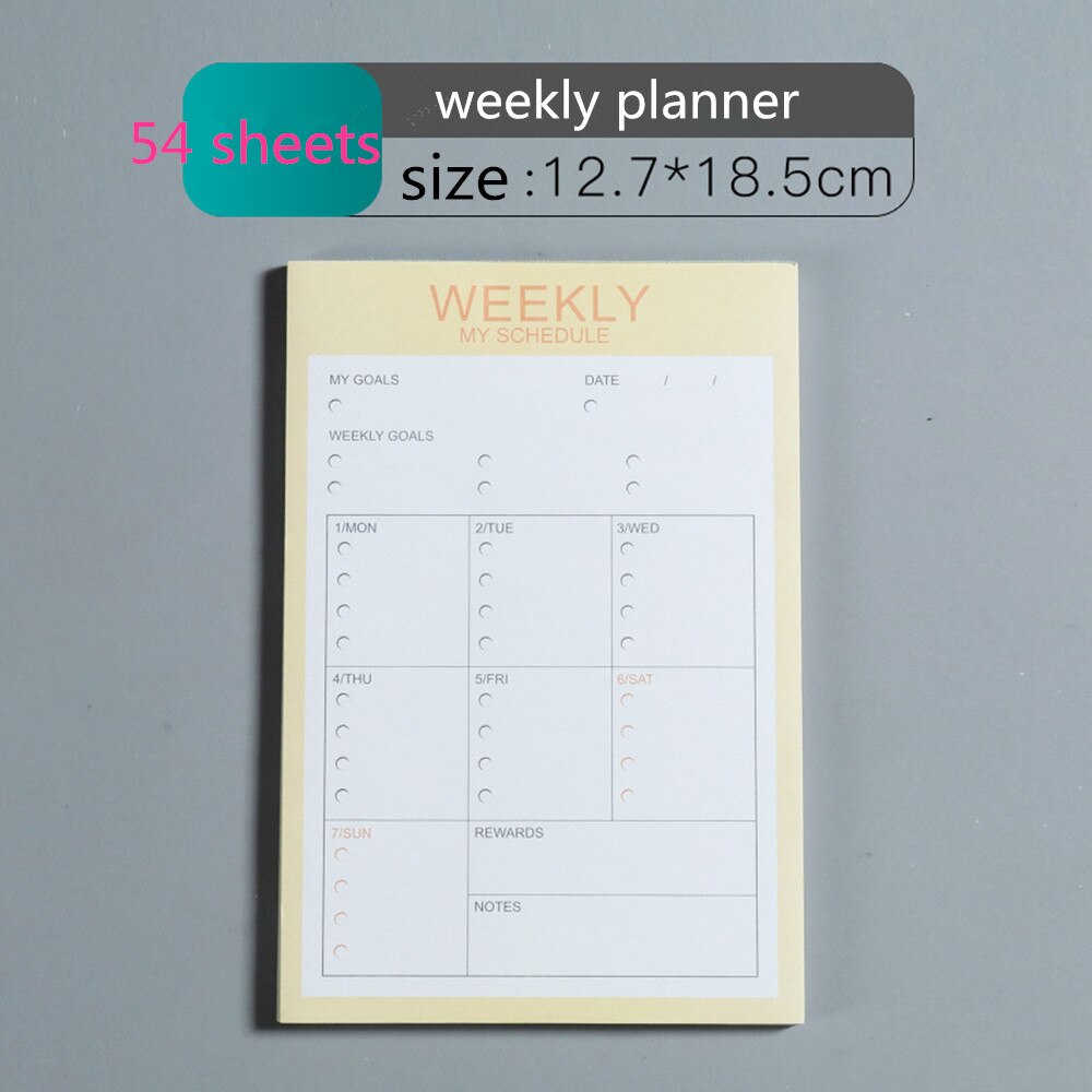 A4 Notebook Kawaii Dagelijks Wekelijks Maandelijkse Jaarlijks Kalender Planner Agenda Schedule Organizer Journal Boek Stationaire