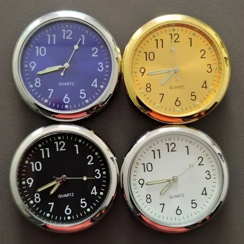 40mm Mini Digitaluhr Leuchtende Autouhr Autos Interne Stock-an Uhr Mechanik Quarzuhren Auto Ornament