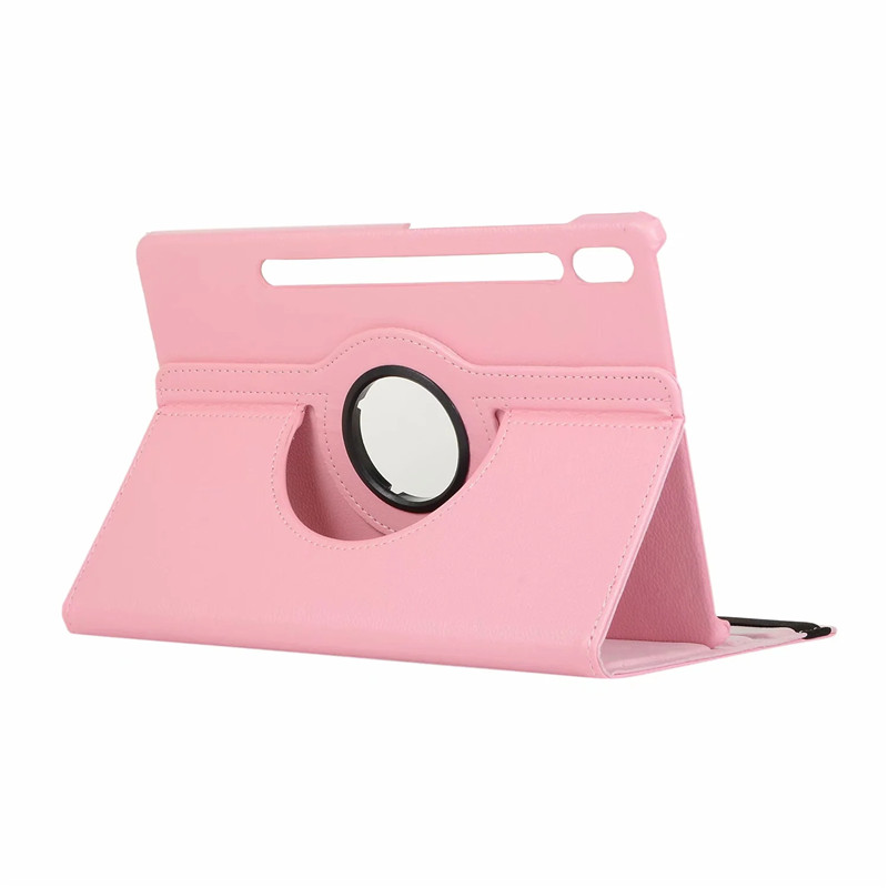 360 Rotating Case For Samsung Galaxy Tab S8 Ultra 14.6 Case SM-X900 X906 Tri-Folding Cover For Coque Galaxy S8 Ultra Tablet Kids: pink