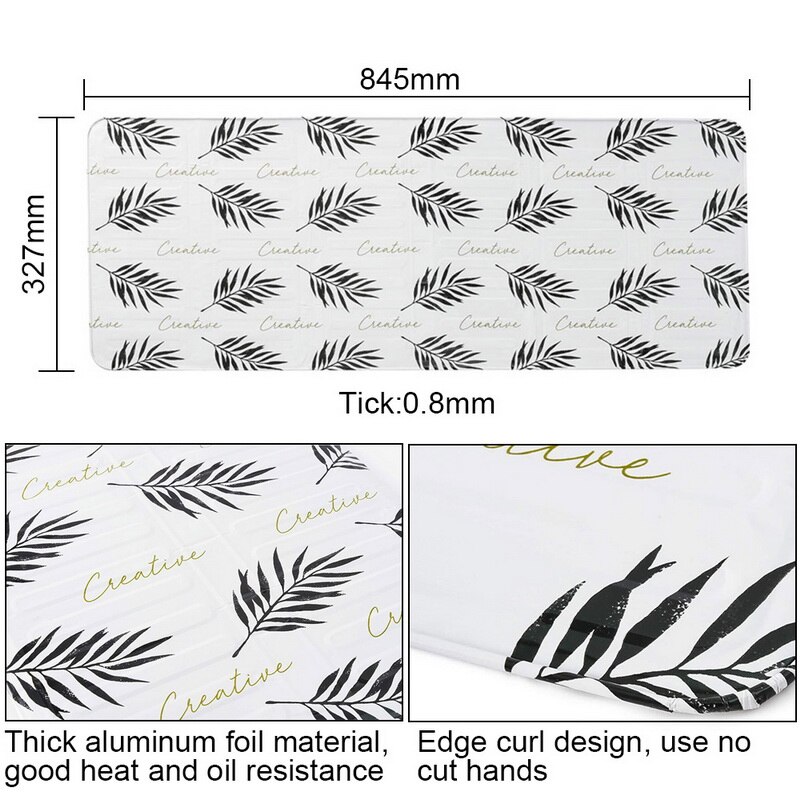 Foil Oil Baffle Aluminum Block Oil Plate Barrier Stove Cooking Heat Insulation Anti-Splashing Kitchen Utensils Tool: A