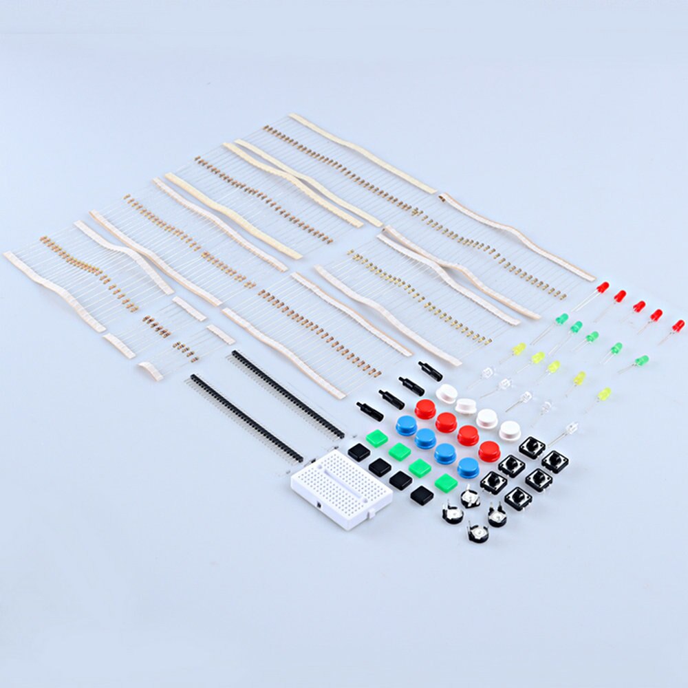 Electronics Components Basic Starter Kit for Arduino UNO MEGA2560 with LED Buzzer Capacitor Resistor