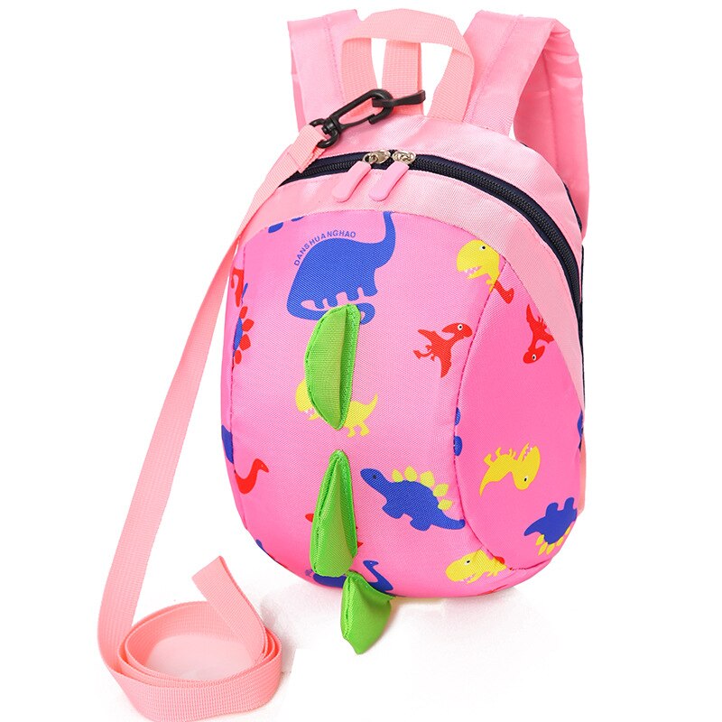 Peuter Boekentas Rugvin Dinosaurus Anti Verloren Schooltas 1-3 Jaar Oude Rugzak Last Kleuterschool Kinderen Tas voor Kleine meisjes: pink