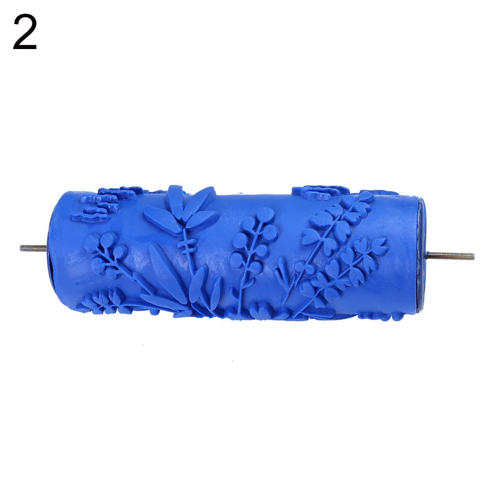 Soft Rubber Paint Roller Iron Pattern Painting Rollers Brush Wall Art Decoration Embossing Tool DIY Paint Wall Roller Brush: 2