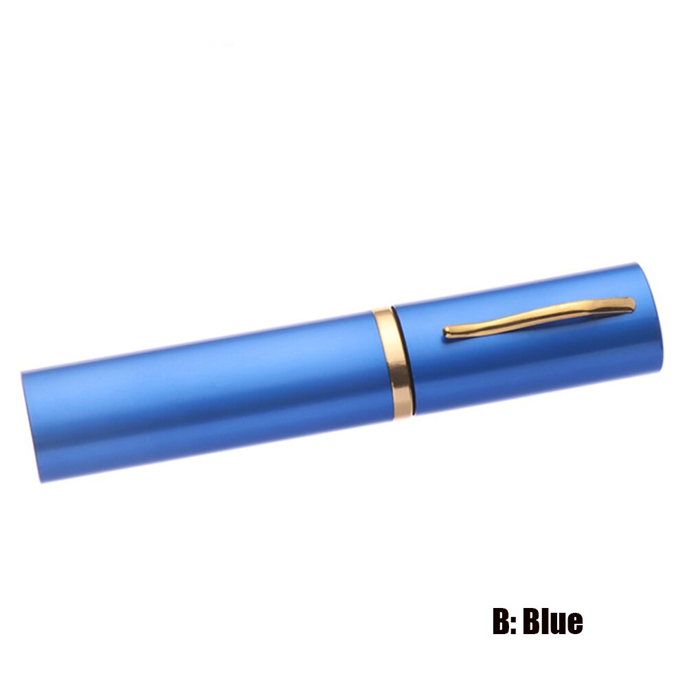 Leuke Aluminiumoxide Etui Metalen Glazen Doos Vrouwen Mannen Mini Draagbare Leesbril Zonnebril Case Eyewear Protector: B blue