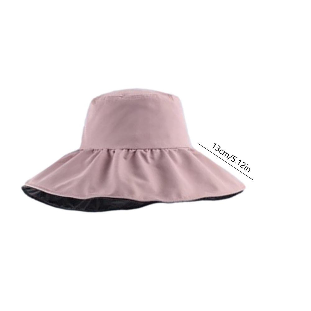 Beach Sun Visors Foldable Sun Protection Hat For Women Summer Wide Brim Hats Breathable For Seaside Swimming Pool: Pink