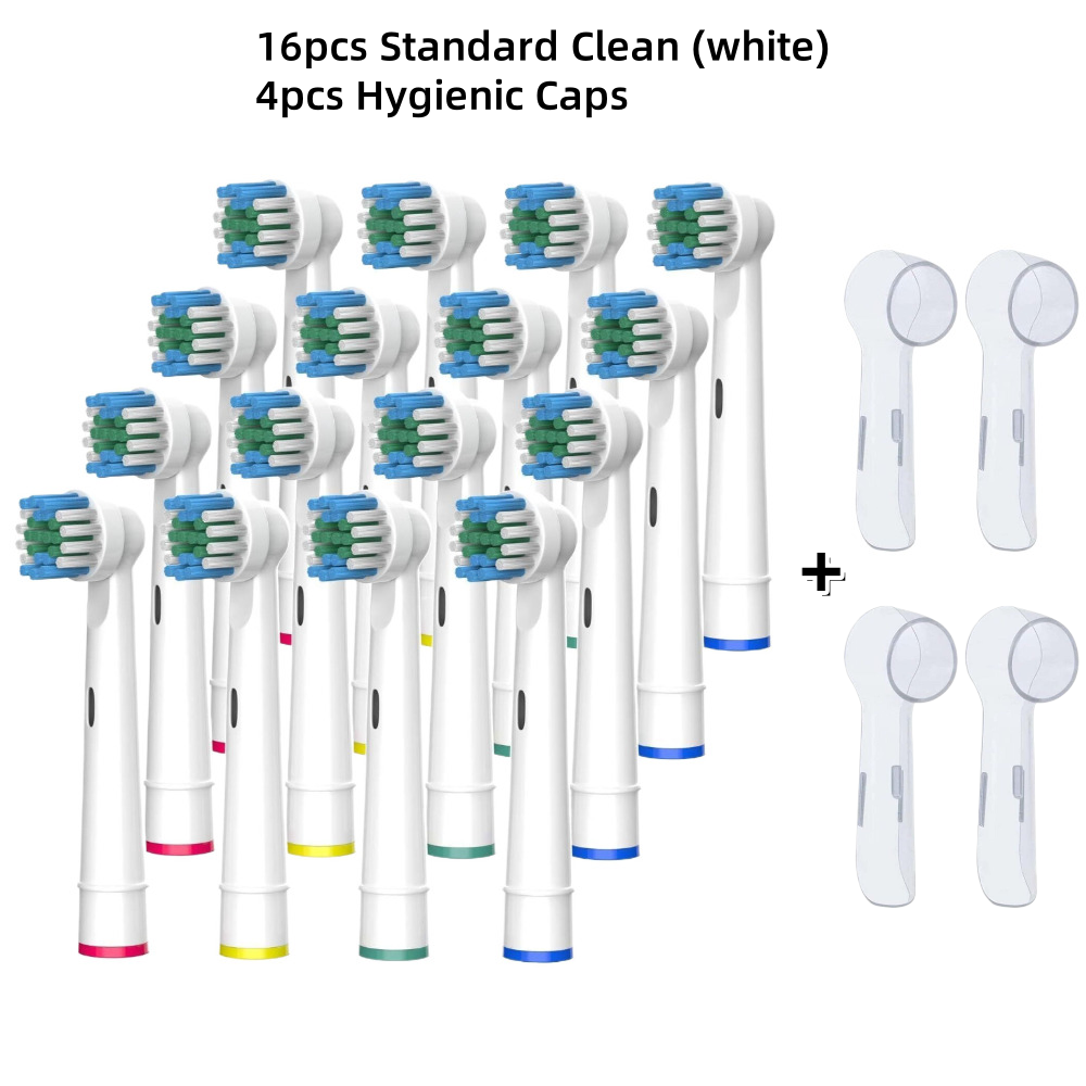 Compatibel met Oral B elektrische tandenborstel vervangende opzetborstels, precisie schone opzetborstel navullingen geschikt voor Oral B Pro: Black