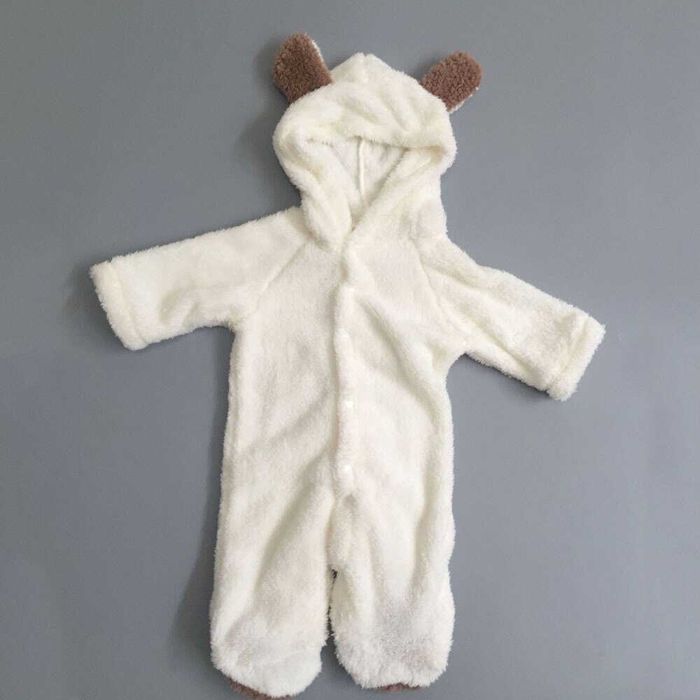 Polar Fleece Jumpsuit Kindje Winter Overalls Pasgeborenen Kerst Lange Mouw Teddybeer Footie Fleece Baby Meisje Jongen Romper Kleding: 21 / 6m