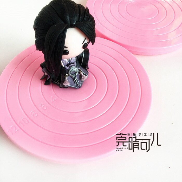 1Pcs Pink Pottery Wheels Clay Tools Plastic Turntable Sculpture Turntable Manual Model Making Aids DIY Diamete14cm