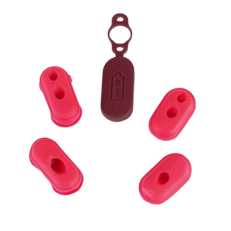 4pcs Case Silicone Cap M365 Electric Scooter Charge Port Cover Dust Plug