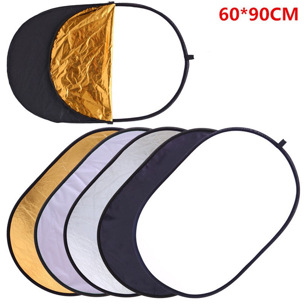 5 In 1 Foto 'S Diffuser Kit Multi Disc Ovale Duurzaam Licht Reflector 5 Kleur Fotografie Met Opbergtas Inklapbare