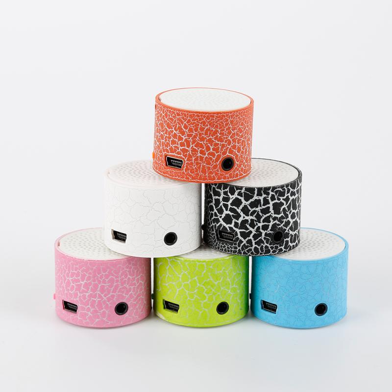 Muziek Audio Ingebouwde Microfoon Draagbare Speaker Glare Crack Bluetooth Speaker Auto Led Multicolor Subwoofer U Schijf Kaart