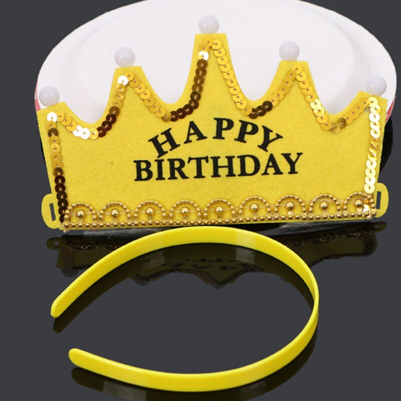 Enfants adultes LED clignotant tiare couronne bandeau brillant lumière jusqu'à anniversaire chapeau fête de mariage Led décor Navidad noël: 5