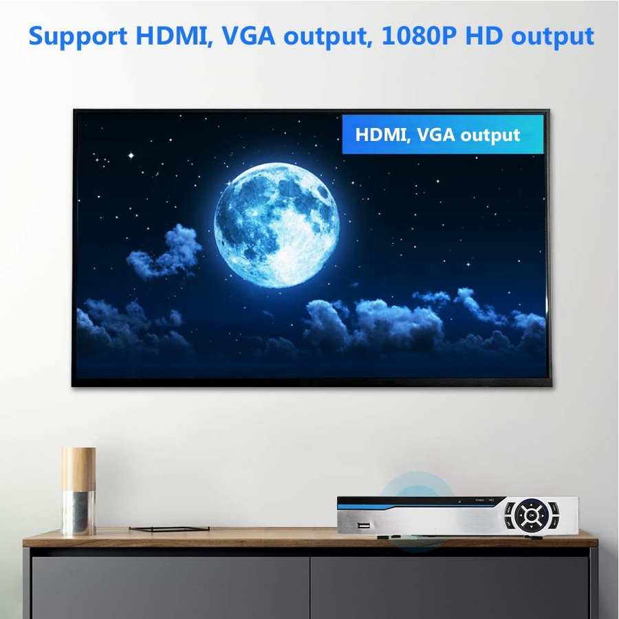 8CH CCTV Network Video NVR Recorder Hard Disk 5MP/4MP/1080P/720P 100-240V for ONVIF NVR