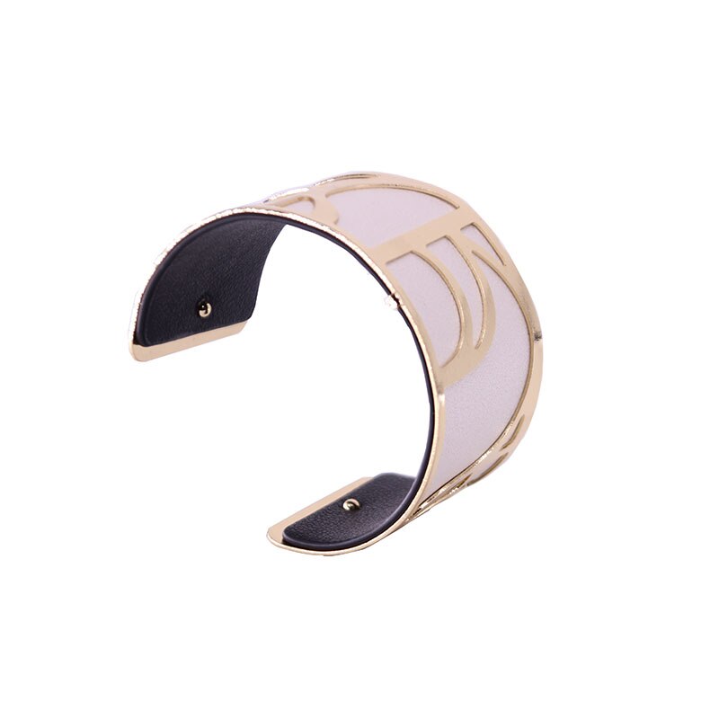 Georgette Armbinde Armreifen mit Gold Farbe Austauschbar Leder Einstellbare Manschette Armbinde Gros Armbinde Femme Schmuckstück: WZ0005