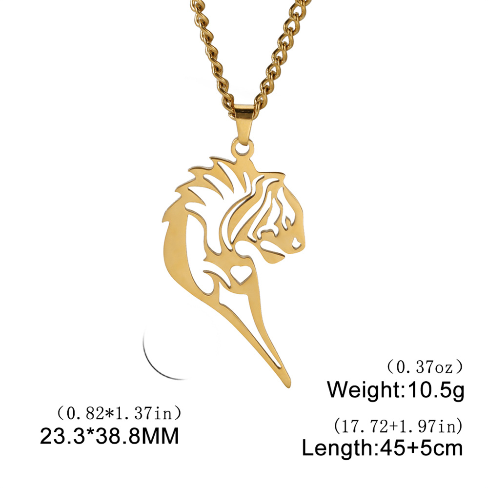 My Shape Roi Lion couronne pendentif collier hommes garçon en acier inoxydable punk animal loup charme collier Hip Hop bijoux,collier garcon enfan,coliers pour enfants garçon de,chaine homme