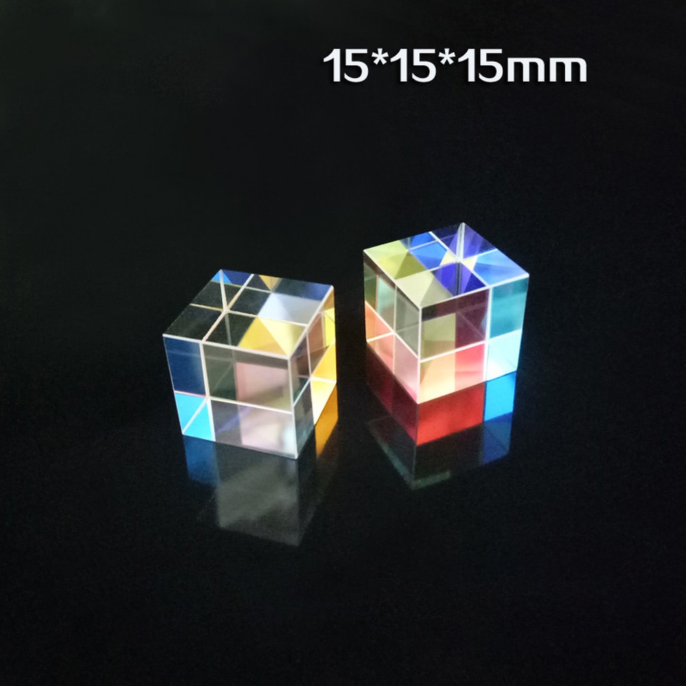 of Cubic Science Cube Diamond Mirror for Rainbow Light Photography with Hexahedral Prism