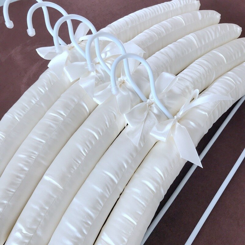 Hangers Met Clips Kleding Padded Hangers Voor Mannen Foam Hanger Non Slip Satin Canvas Covers Voor Volwassenen Bruiloft Bruidsmeisje Blazers