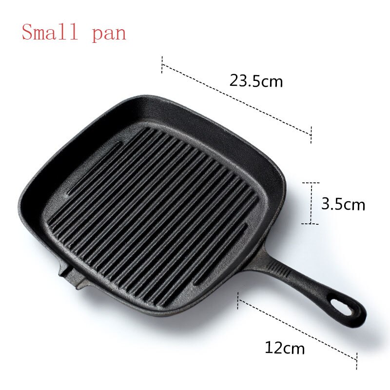 Iron Casting Pan, 16cm/20cm Vintage Cast Iron Frying Pan Roasted Non-stick Pre-seasoned Cast Iron Pizza and Baking Pan (20cm