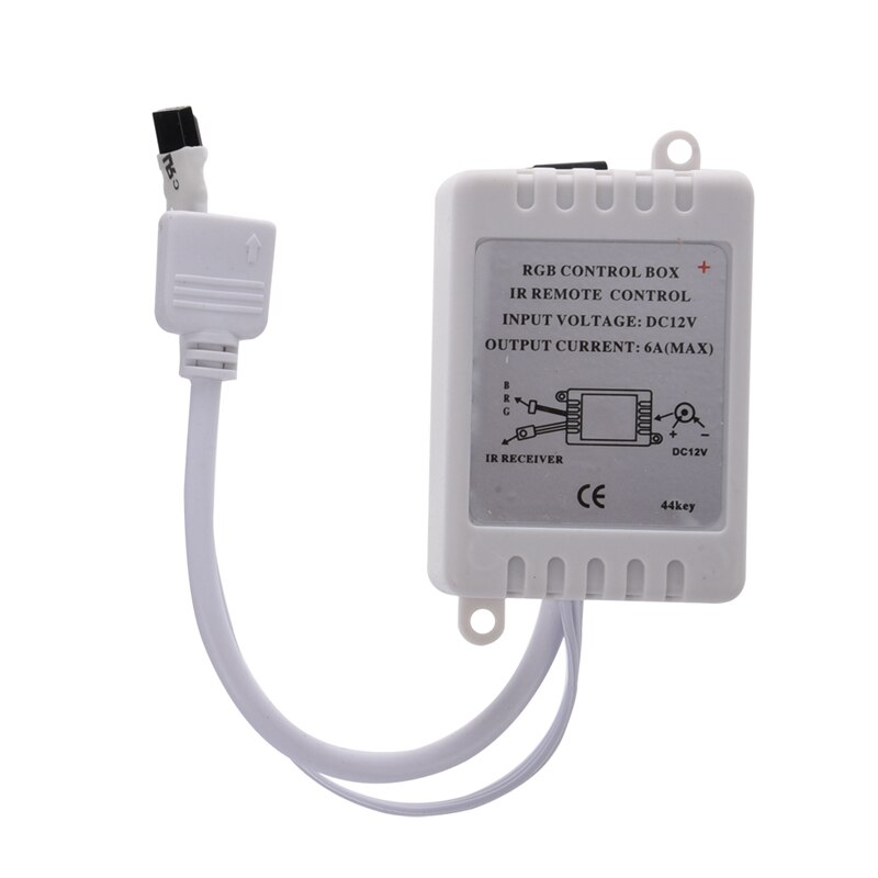 1x 44Key Ir Remote Controller Voor Rgb 5050 Led Light Strips & 1X Rgb 3528 5050 Led Strip Led Adapter dc Bolt
