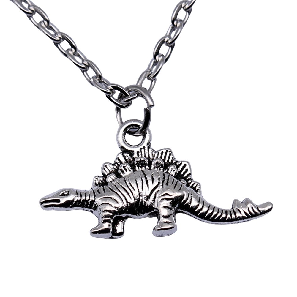 Antiek Zilver Kleur 13X26Mm Dinosaur Bedels Hanger Ketting Voor Vrouwen Dame Meisje Sieraden