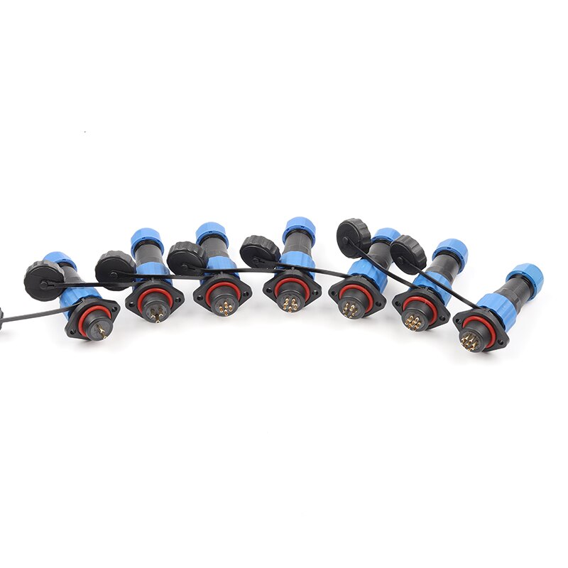Sp16 ip68 vandtæt stik og stik 2 3 4 5 7 9 pin stik med 2 hullers flange type stik gør dig
