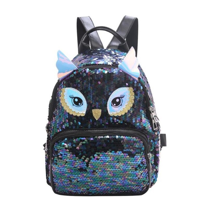 Vrouwen Rugzak Mode Meisje Pailletten School Rugzak Satchel Student Travel Schoudertas Meisjes Bling Rugzak bolsa feminina: Blauw
