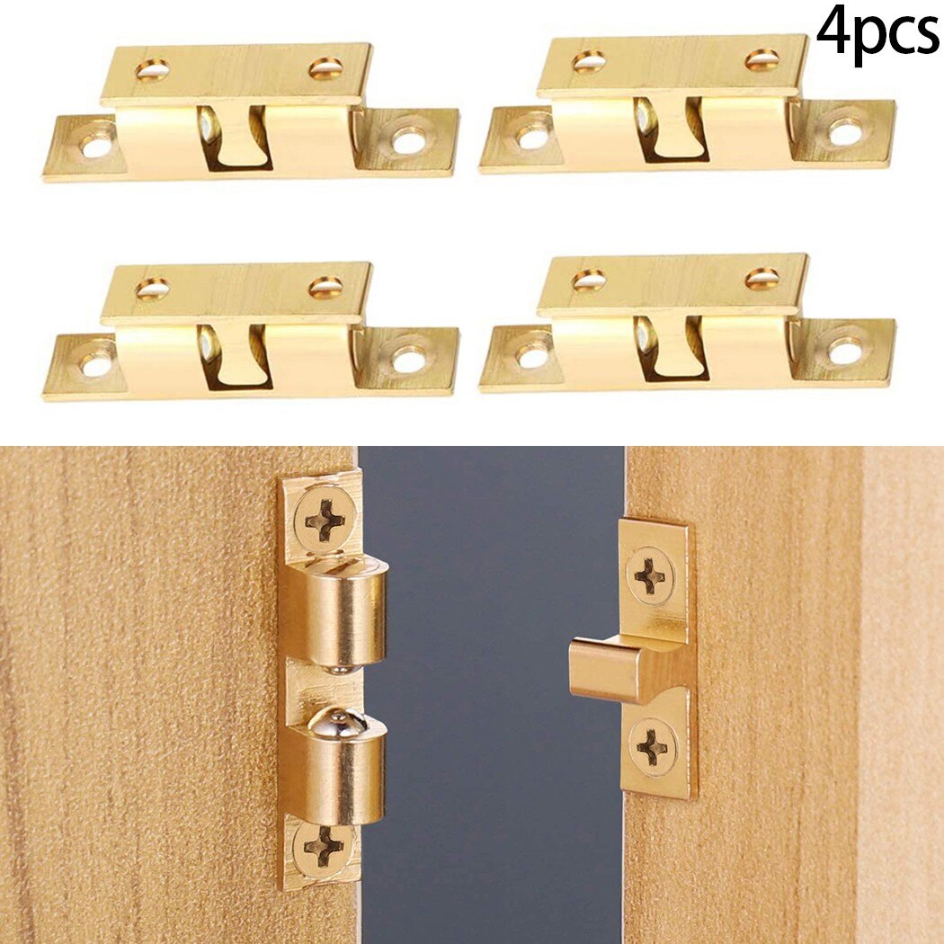 Solid Brass Double Adjustable Ball Catch 50mm Cabinet Cupboard Catch Furniture Fitting Door Lock Replacement Parts