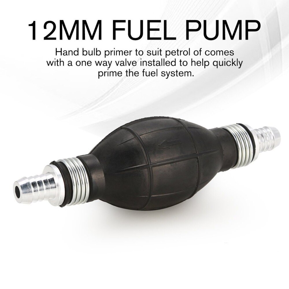 12 Mm Diesel Brandstofpomp Lijn Hand Water Vloeibare Primer Lamp Gas Benzine Auto Auto Boot Motorcar Transfer Rubber Aluminium