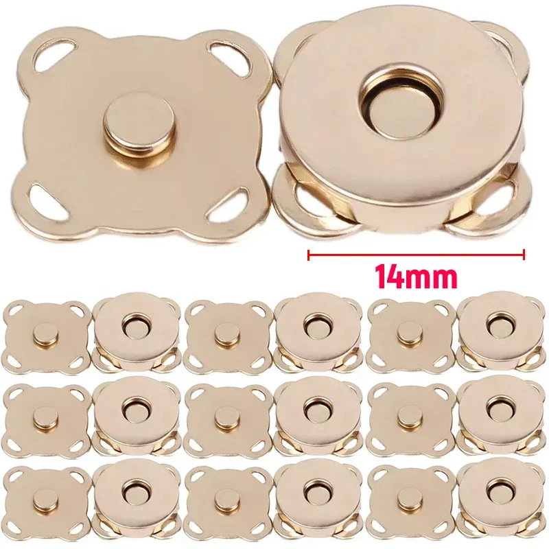 1/20 set magnetiska tryckknappar spännen knappar handväska väska plånbok pyssel väskdelar mini adsorptionsspänne gör-det-själv-pyssel
