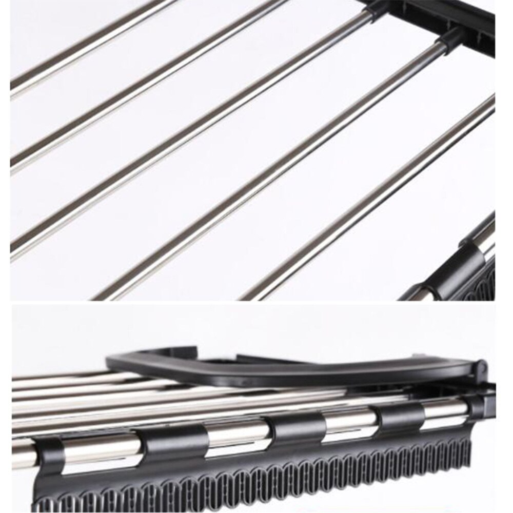 Stainless Steel Balcony Drying Shoe Rack Multi-function Folding Window Diaper Drying Rack Laundry Clothes Dryer Portable Indoor