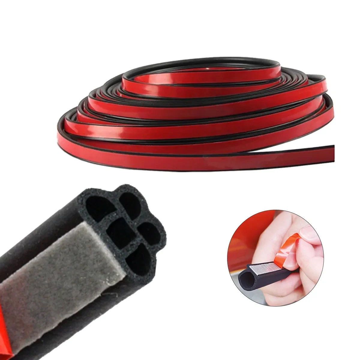 Soundproof Waterproof Double Weatherstrip Rubber Sealing Layer Insulation Auto Door Sealant Protector protection Sealing