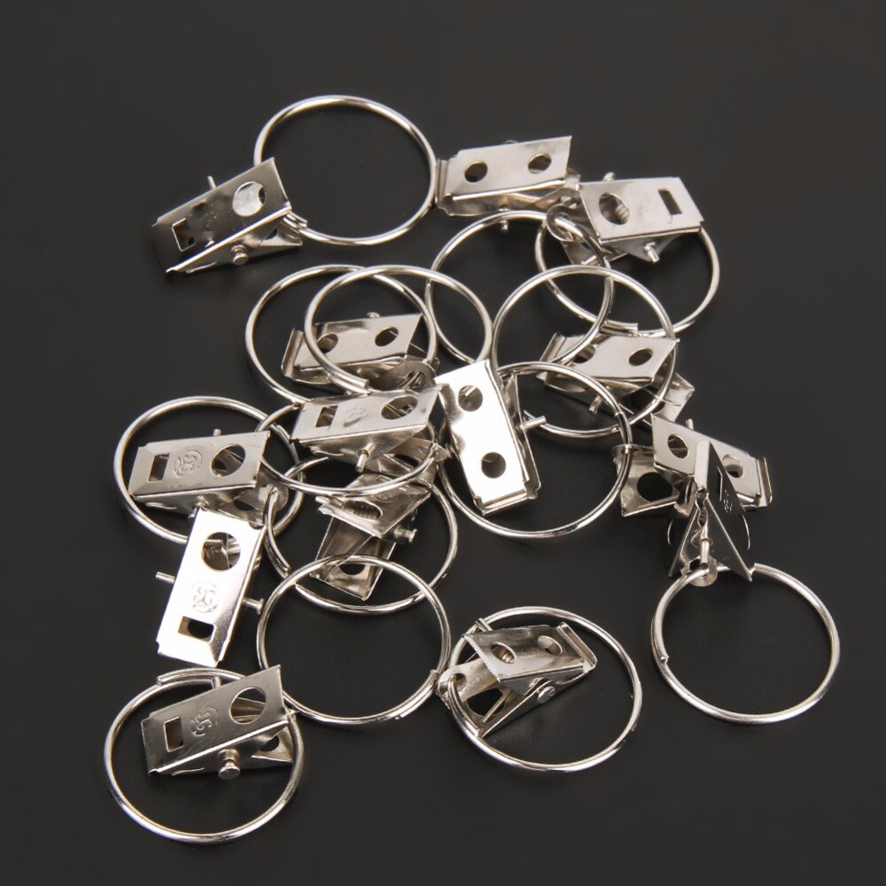 20 Stks/pak Venster Douchegordijn Rod Clips Ringen Rvs Gordijn Clips Gordijn Accessorries Thuis Leveringen