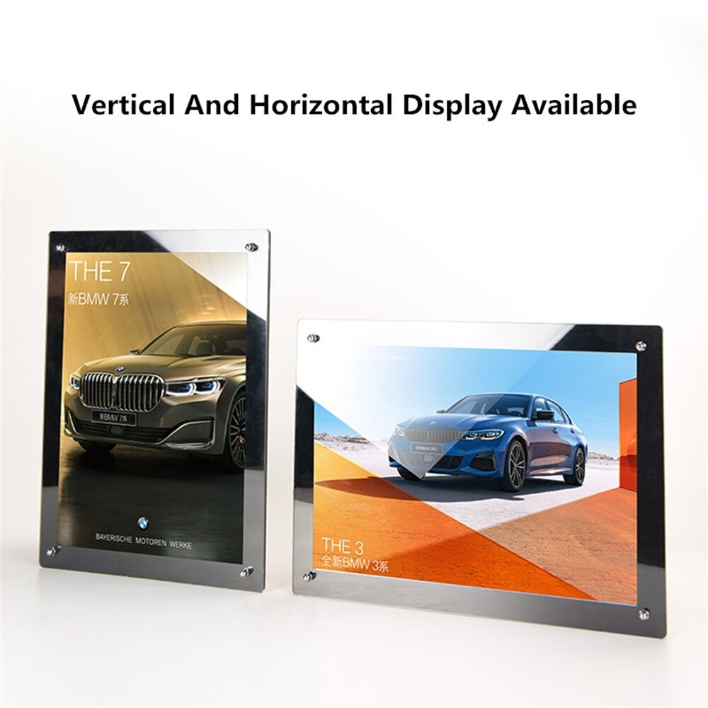 A3 Wall Mount Black Durable Adhesive Magnetic Pvc Sign Holder Poster Display Frame / Photo Picture Frame