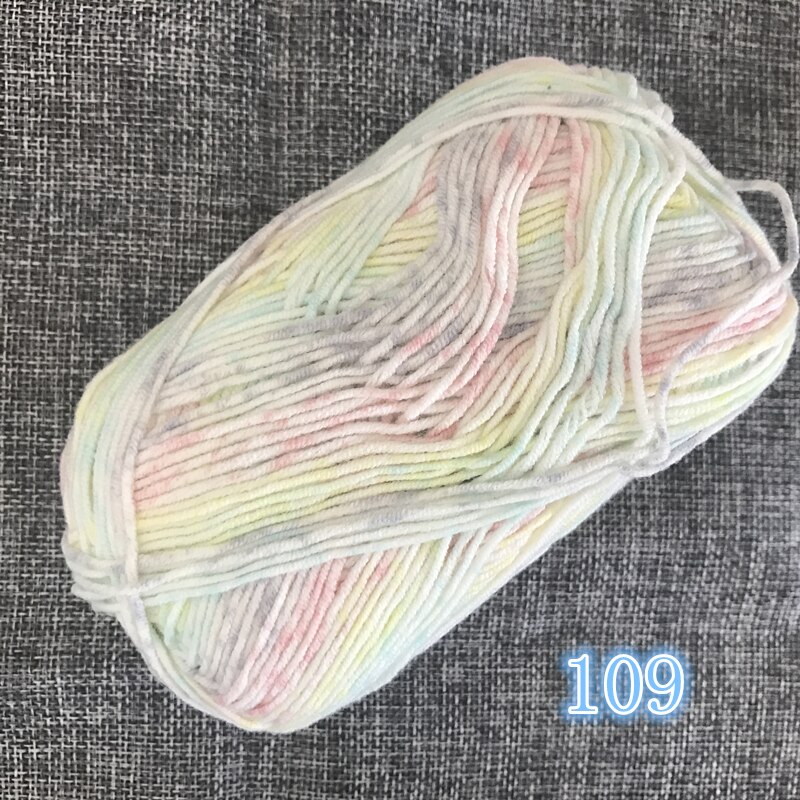 40G Spuiten 4 Strengen Van Melk Katoenen Garen Merino Wol Garen Segment Geverfd Gradiënt Baby Sjaal Garen Spinning Sieraden accessoire AFK001: 109