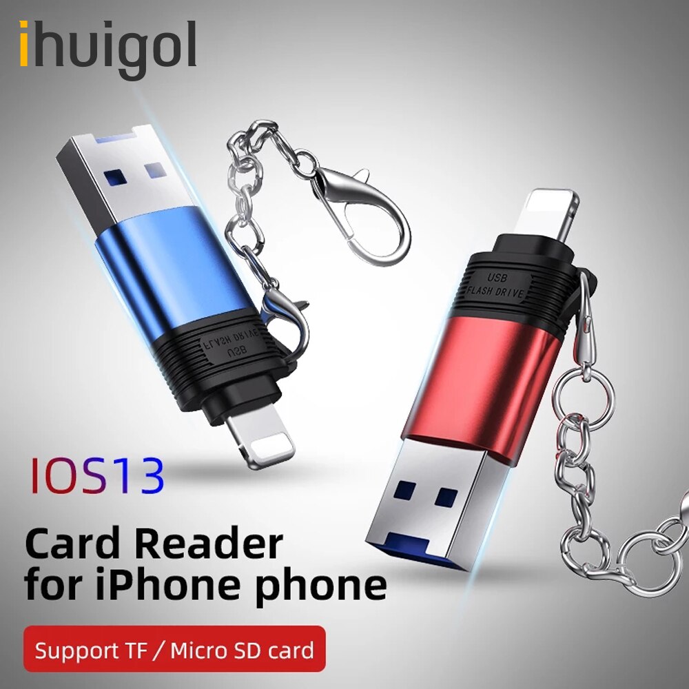 ! Accezz Tf/Micro Sd Card Geheugenkaarten Reader Voor Apple Iphone 11 Pro X Xs Max 8 7 6 6 S Plus Se IOS13 Otg 8 Pin Naar Usb Adapter