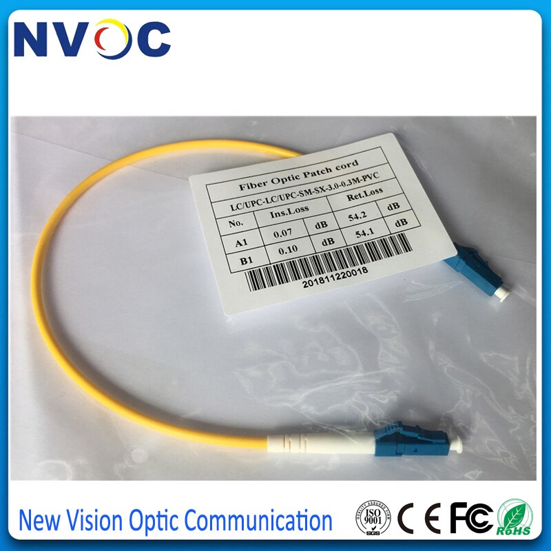 10Pcs/Lot,Single Mode,G652D,Simplex,0.5/1/1.5M,3.0mm,PVC,LC/UPC-LC/UPC Fiber Optic Patch Cord,SM SX LC UPC 0.5M Fiber Jumper