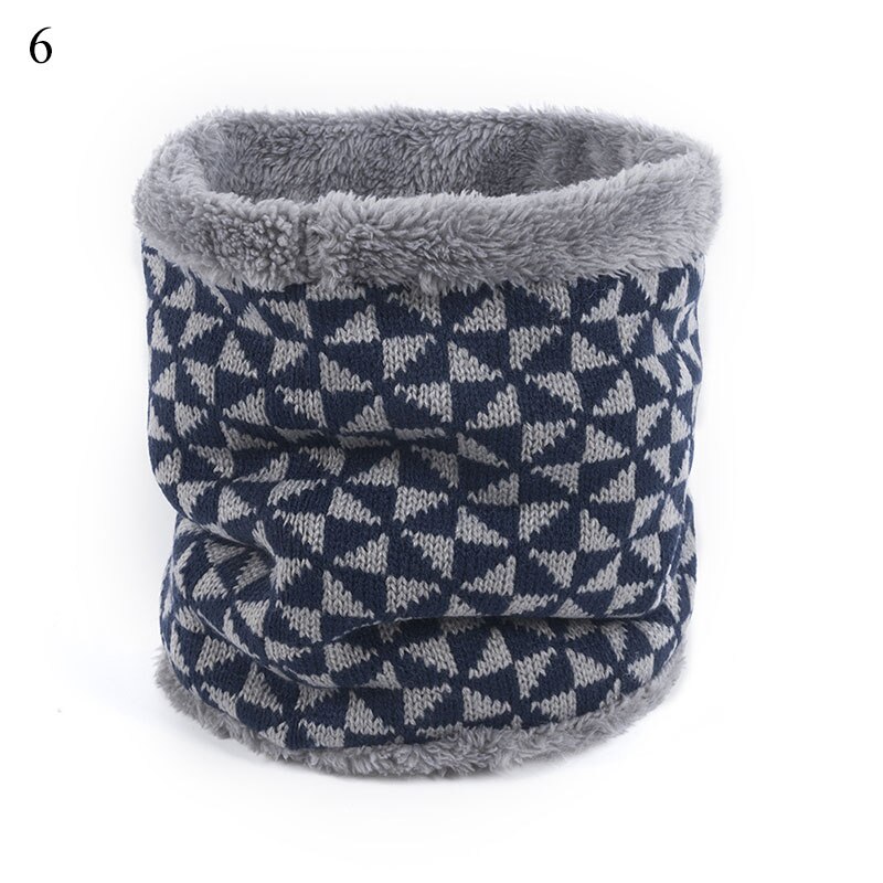 Xmas Winter Snood Warm Male Soft Fleece Scarves Women Knitted Scarves Men Winter Scarf Ring For Men Neck Shawl Snood Wrap Collar: 6