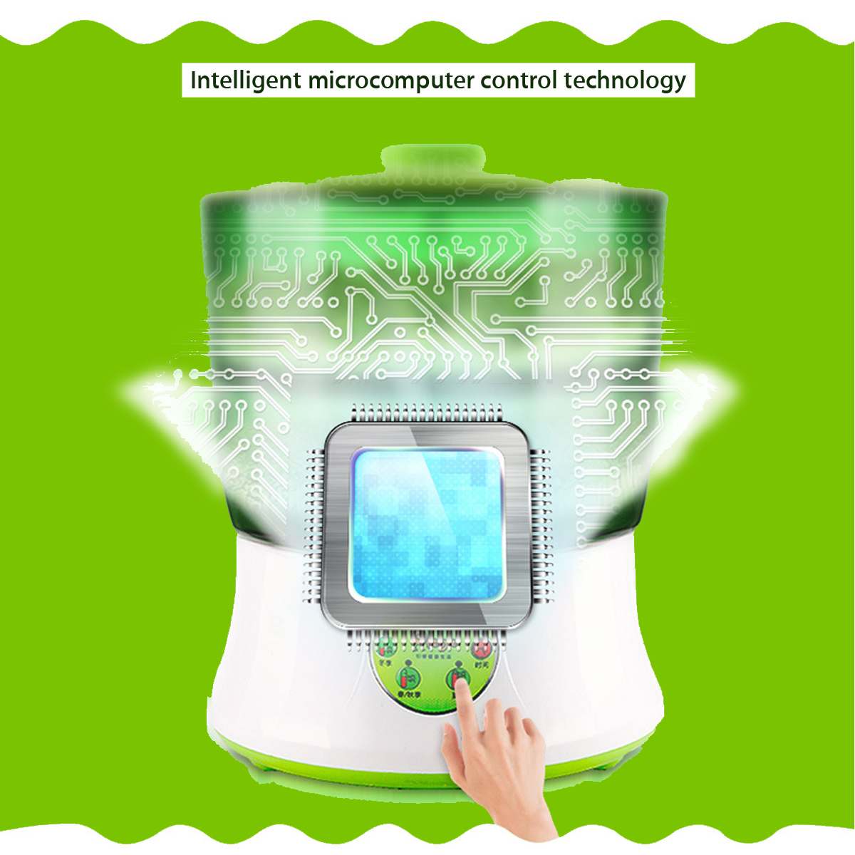 Machine automatique de germination de haricot deux couches nous Plug multifonctionnel maison Machine de bourgeon de germination contrôle Intelligent de micro-ordinateur